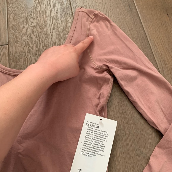 NWT Pink It’s a tie long sleeve size 2 - Picture 5 of 5